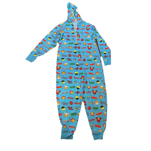 Marvel Hooded One Piece Pajamas Adult XL Cosplay Hoodie Costume Hulk Thor EUC - Picture 1 of 7